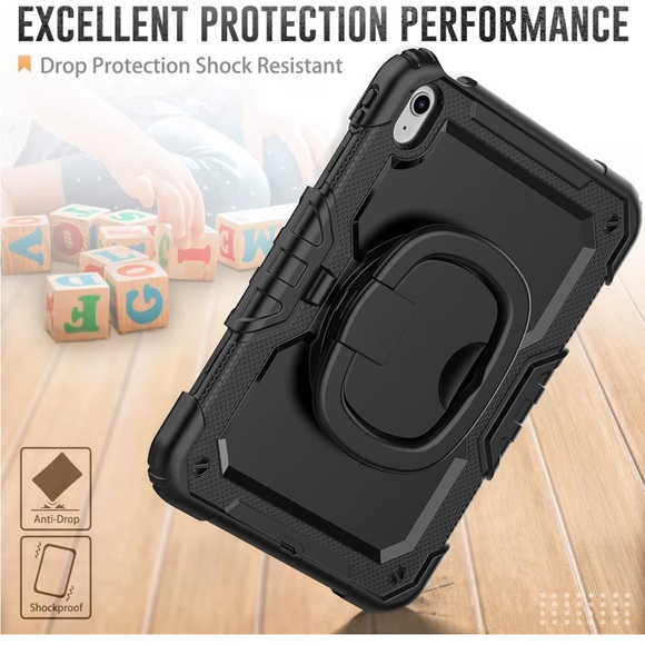 Case for iPad 10.9 inch 2022(10th Gen), Heavy Duty Rugged Silicone Full Body - Picture 3 of 7